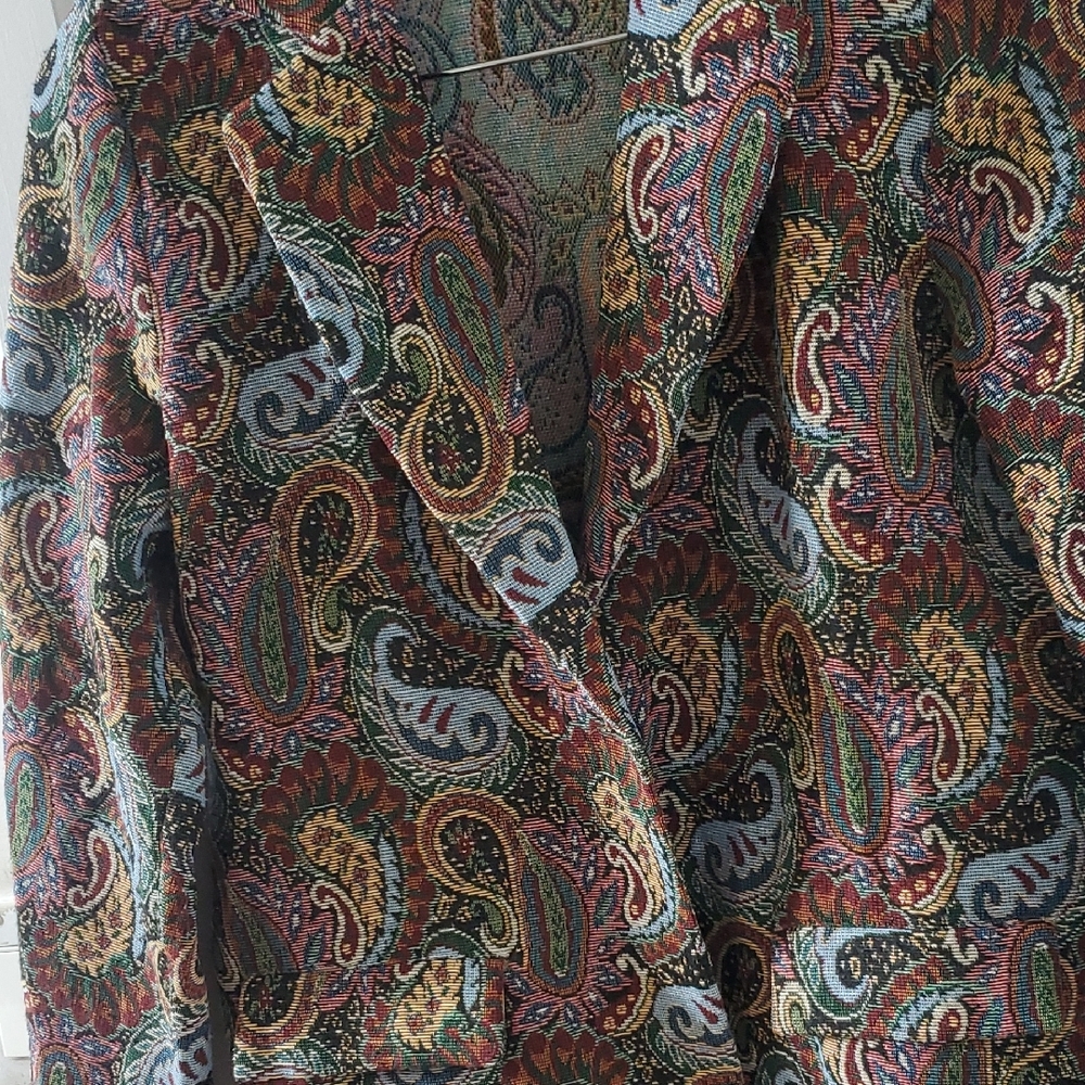 Paisley Pattern Blazer Jacket - Multicolor - image 2